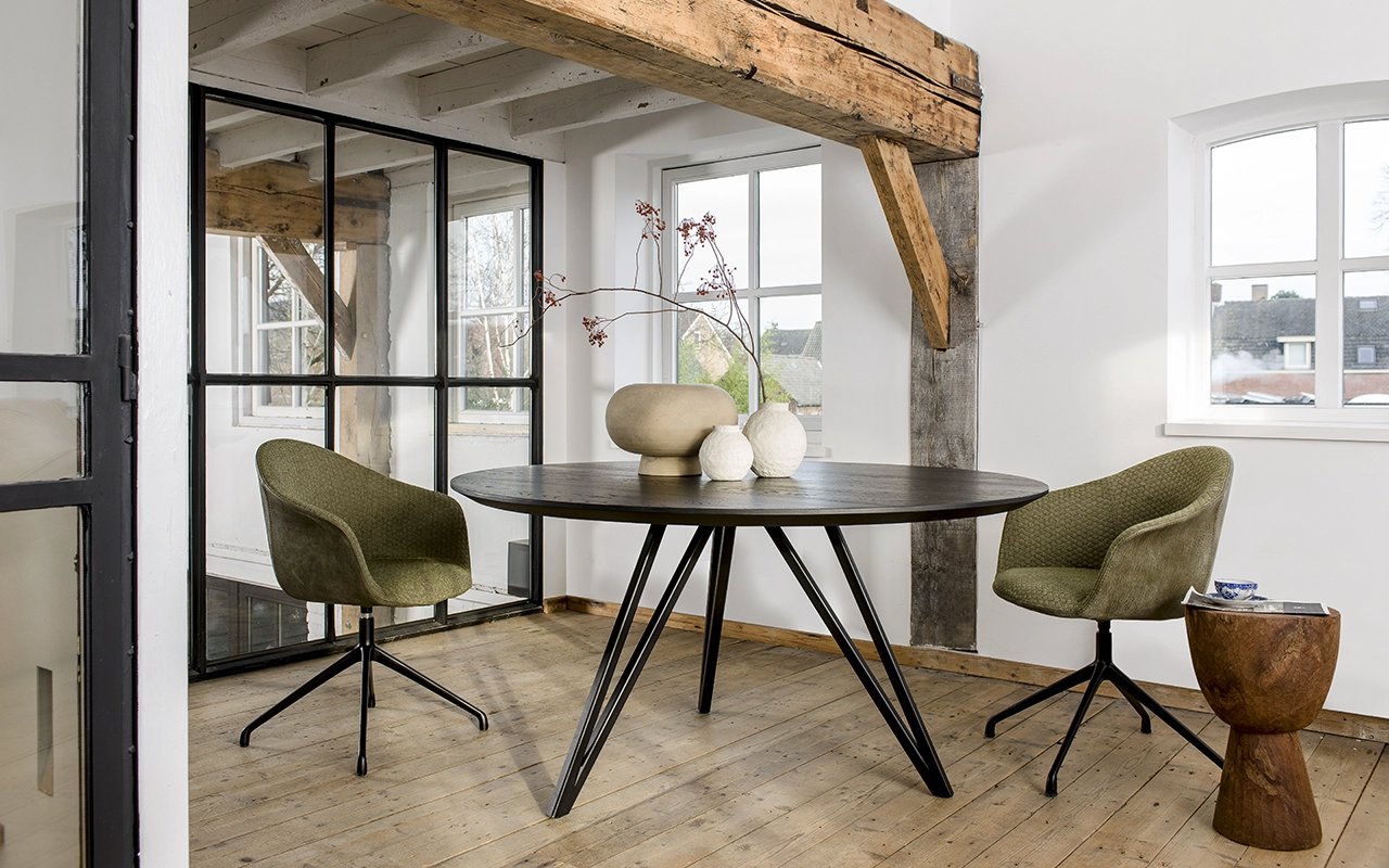 Aantal stoelen aan ronde tafel | Table du Sud