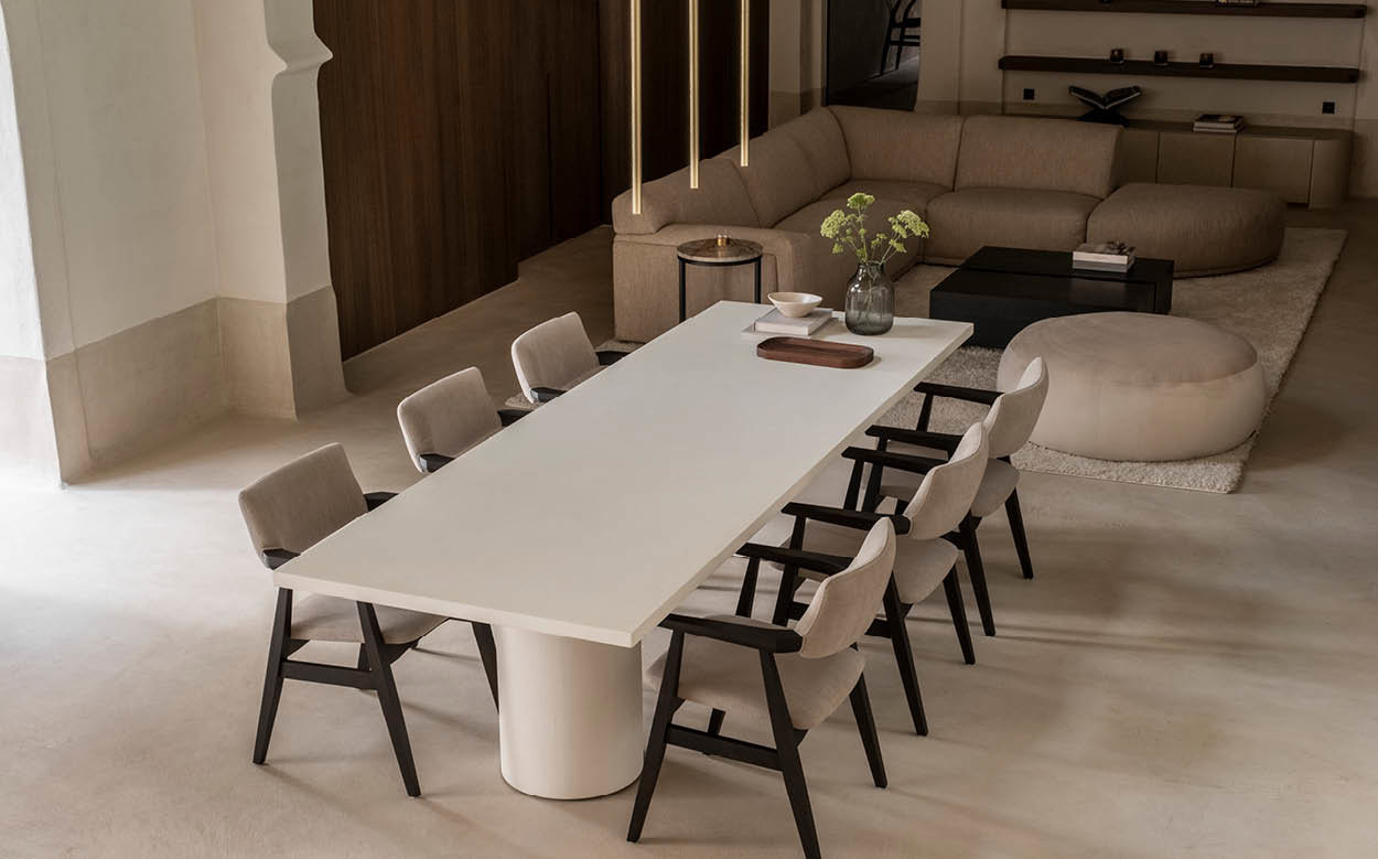 Aantal stoelen aan rechthoekige eettafel | Table du Sud