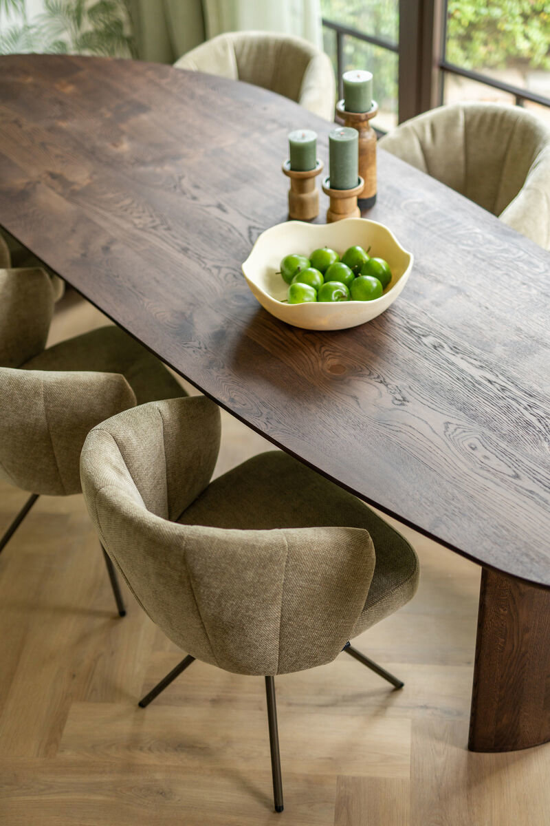 Kopen zonder kijken eettafel met stoelen leaf vorm