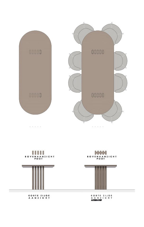 Ontwerp van de tafel van Garritsen voor Design Contest