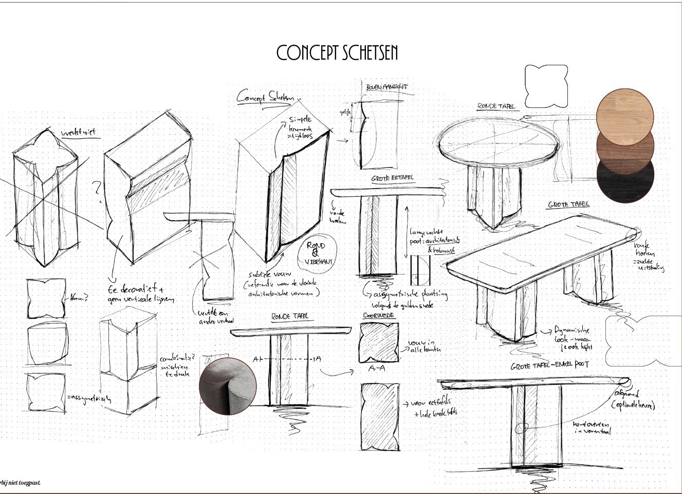 Schetsen van Kevin Shek deelnemer Design Contest