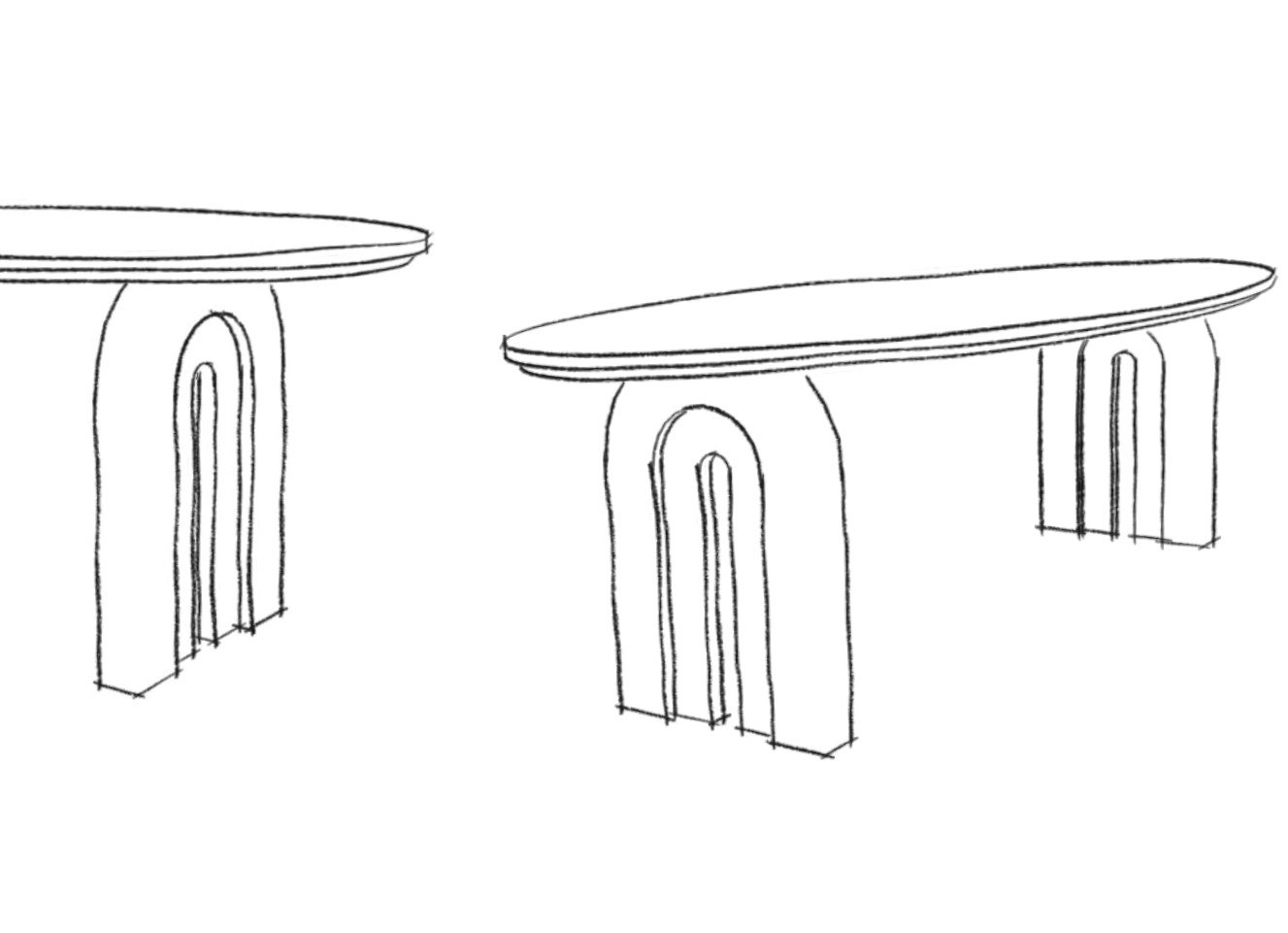 Schets van home by mies voor design contest table du sud