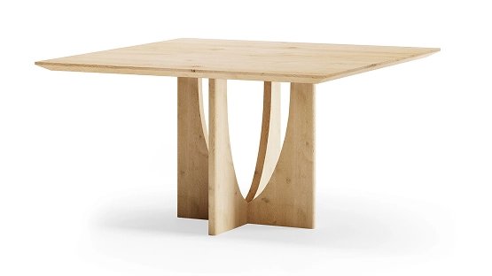 Vierkante eikenhouten eettafel van Table du Sud