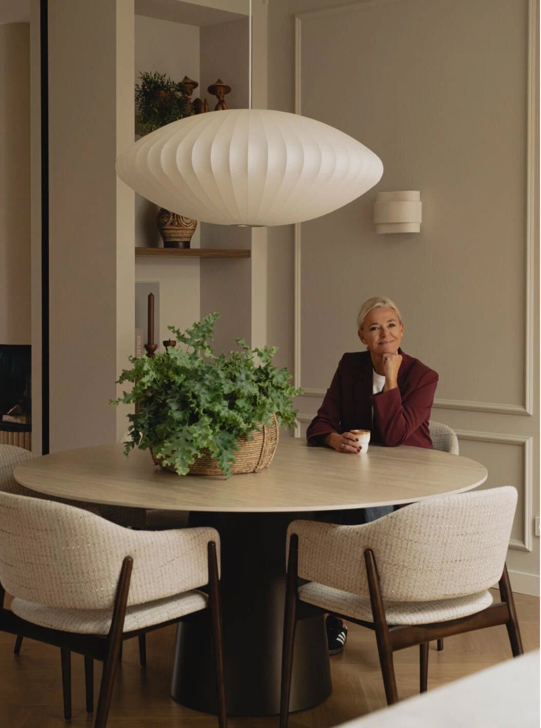 Ronde keramische eettafel Qone