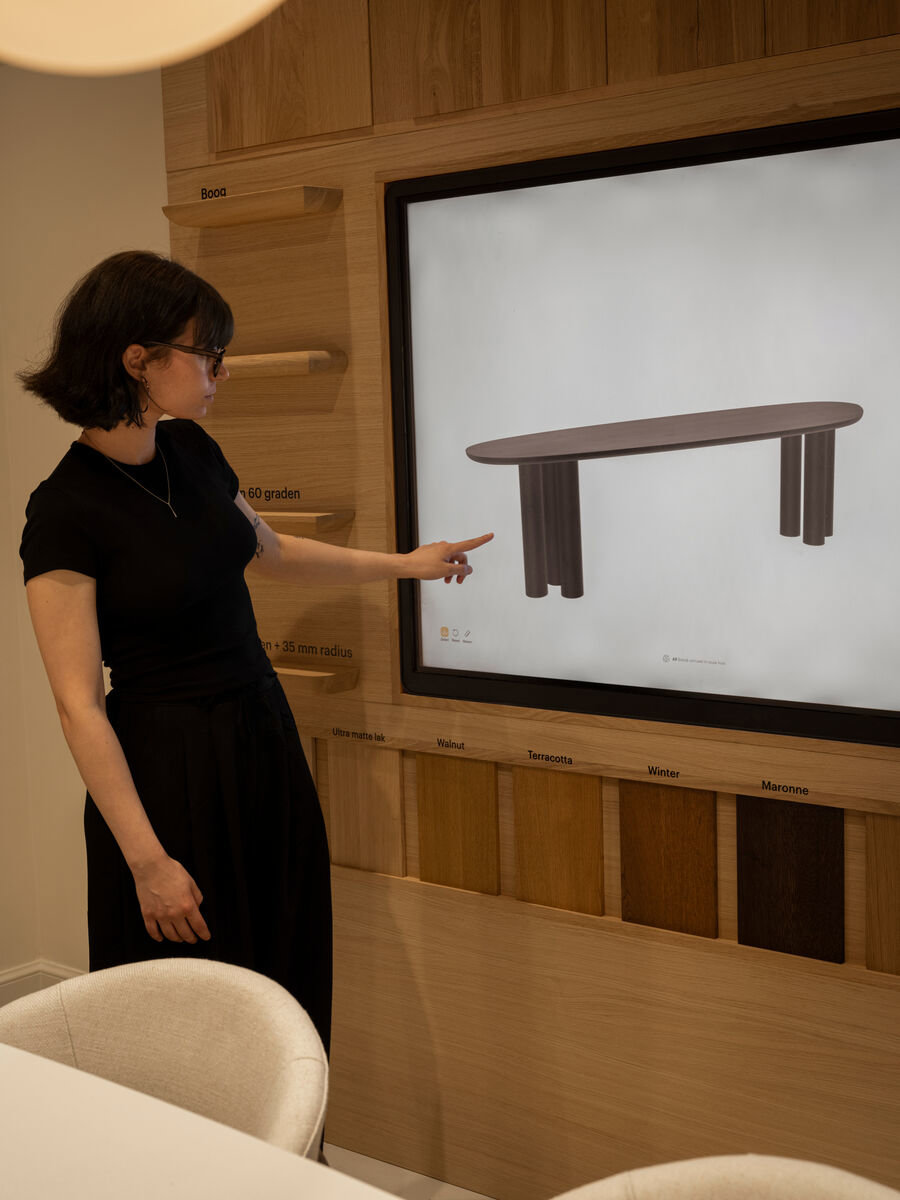 3D muur in de woonwinkel in Antwerpen van Table du Sud