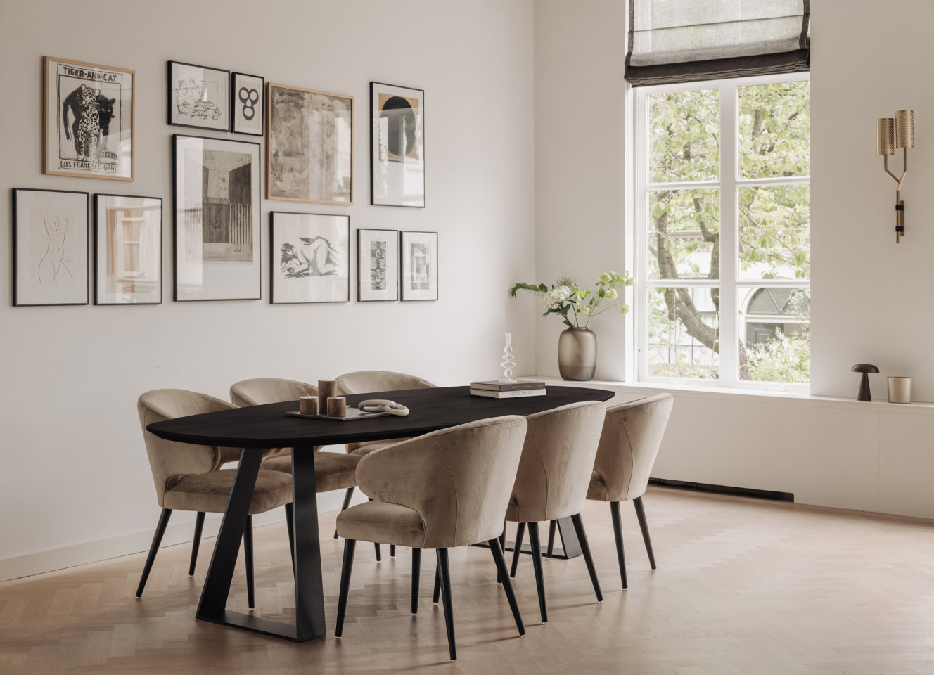 Eettafel Cruz met eetkamerstoel Bette