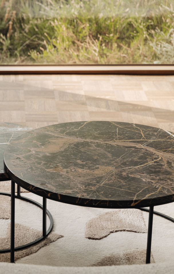 Salontafel keramisch blad voor de woontrend retro chique