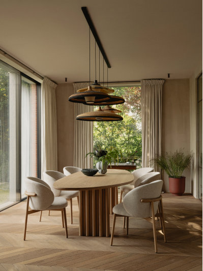 Table du Sud eetkamer met eettafel Oos en eetkamerstoel Faro