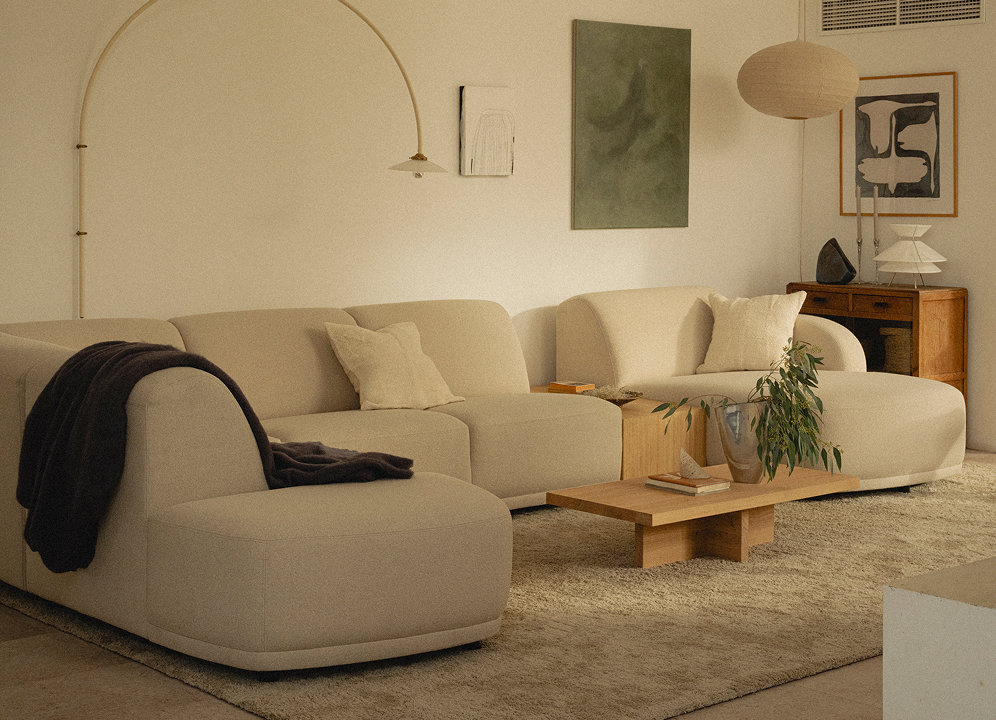 Scandinavische woonkamer met meubels van Table du Sud