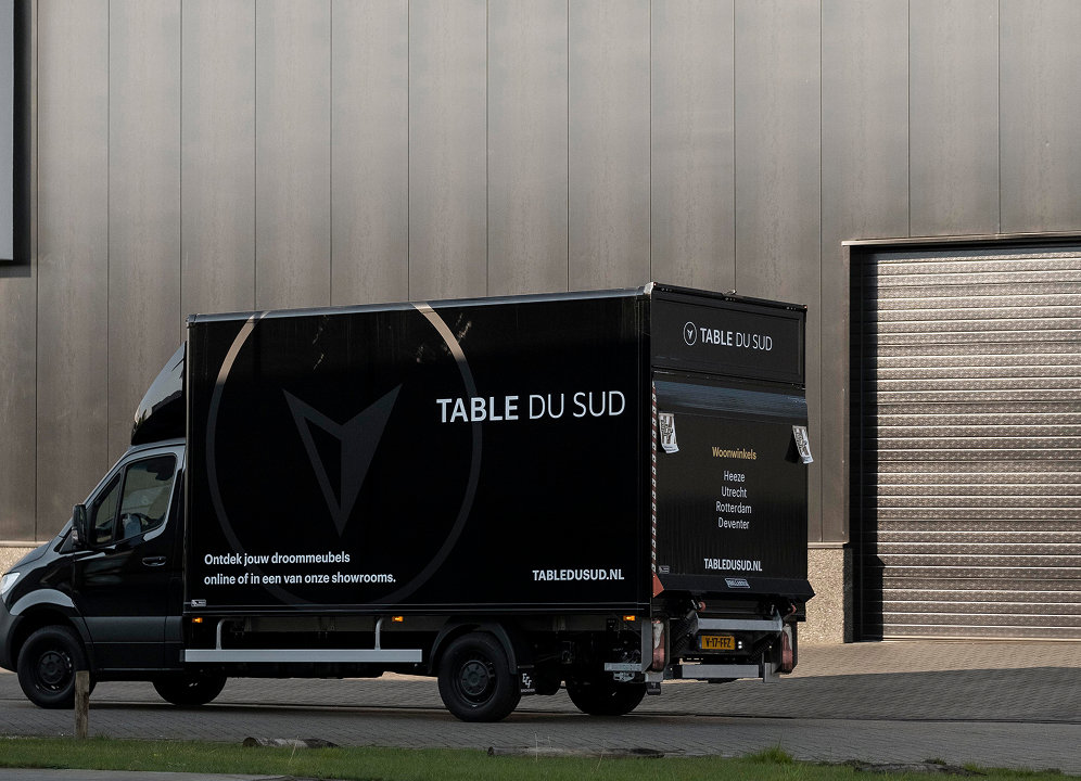 Bezorgbus van Table du Sud met eigen bezorgservice
