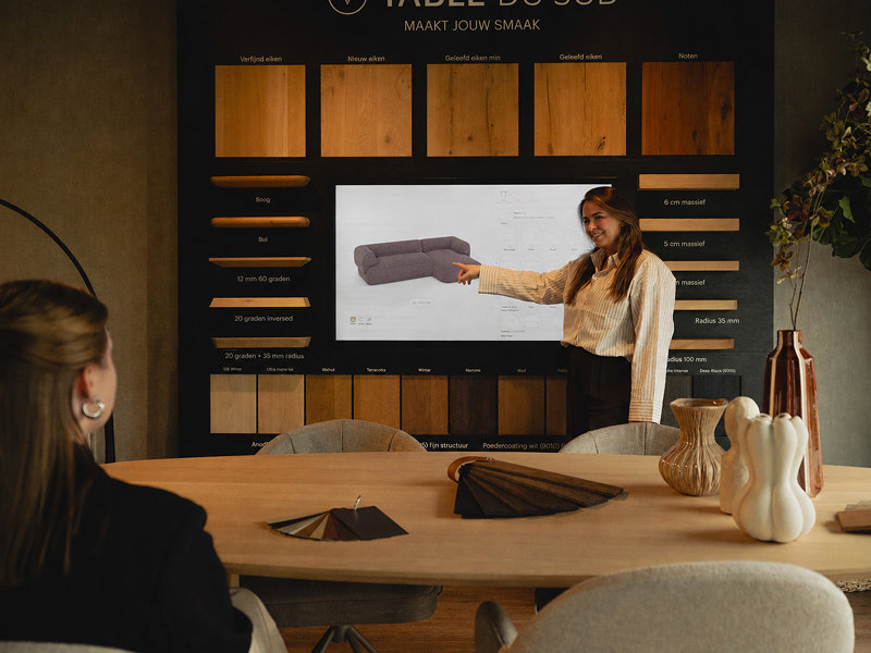 Bank samenstellen in de 3D configurator