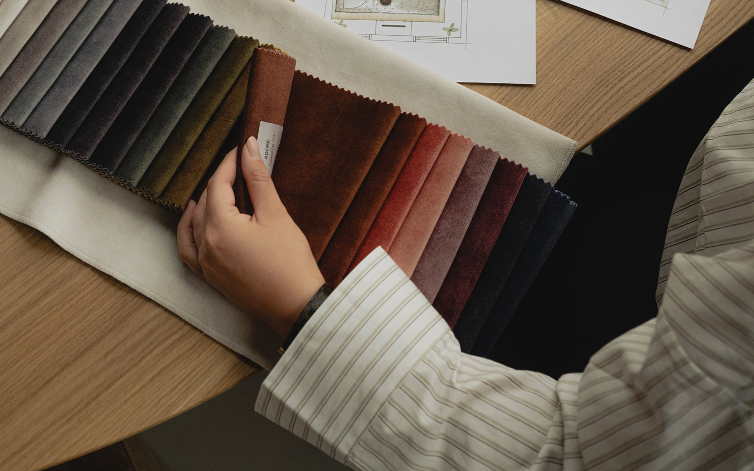 Moodboard met proefstalen eetkamer