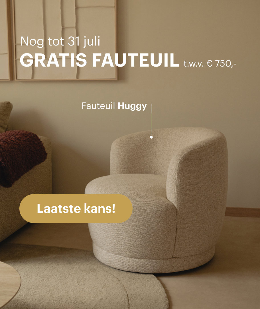 Fauteuil Huggy laatste kans banner categoriepagina