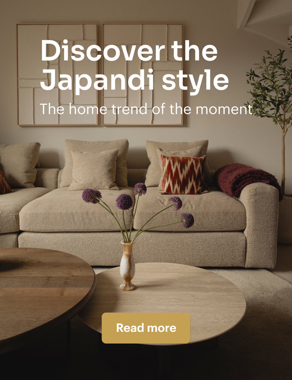 Table du Sud bank in Japandi stijl