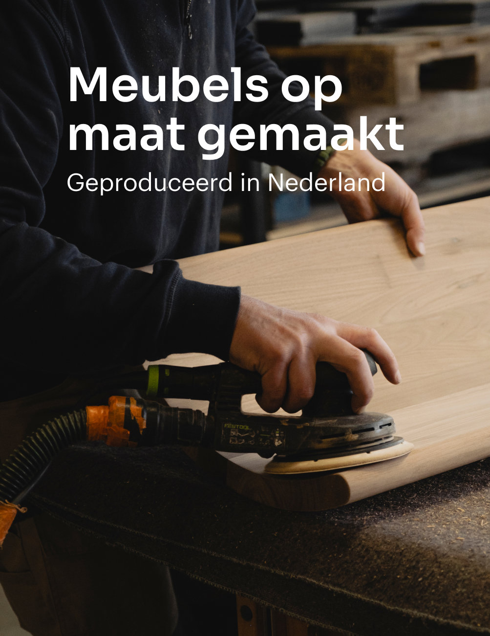 Meubels op maat gemaakt van massief eikenhout in onze eigen werkplaats