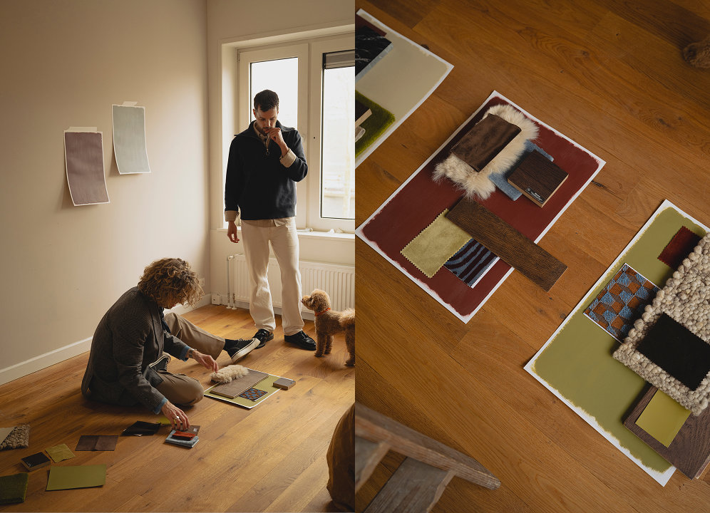 Moodboard maken voor maximalistisch interieur met Table du Sud stofstalen en kleurstalen