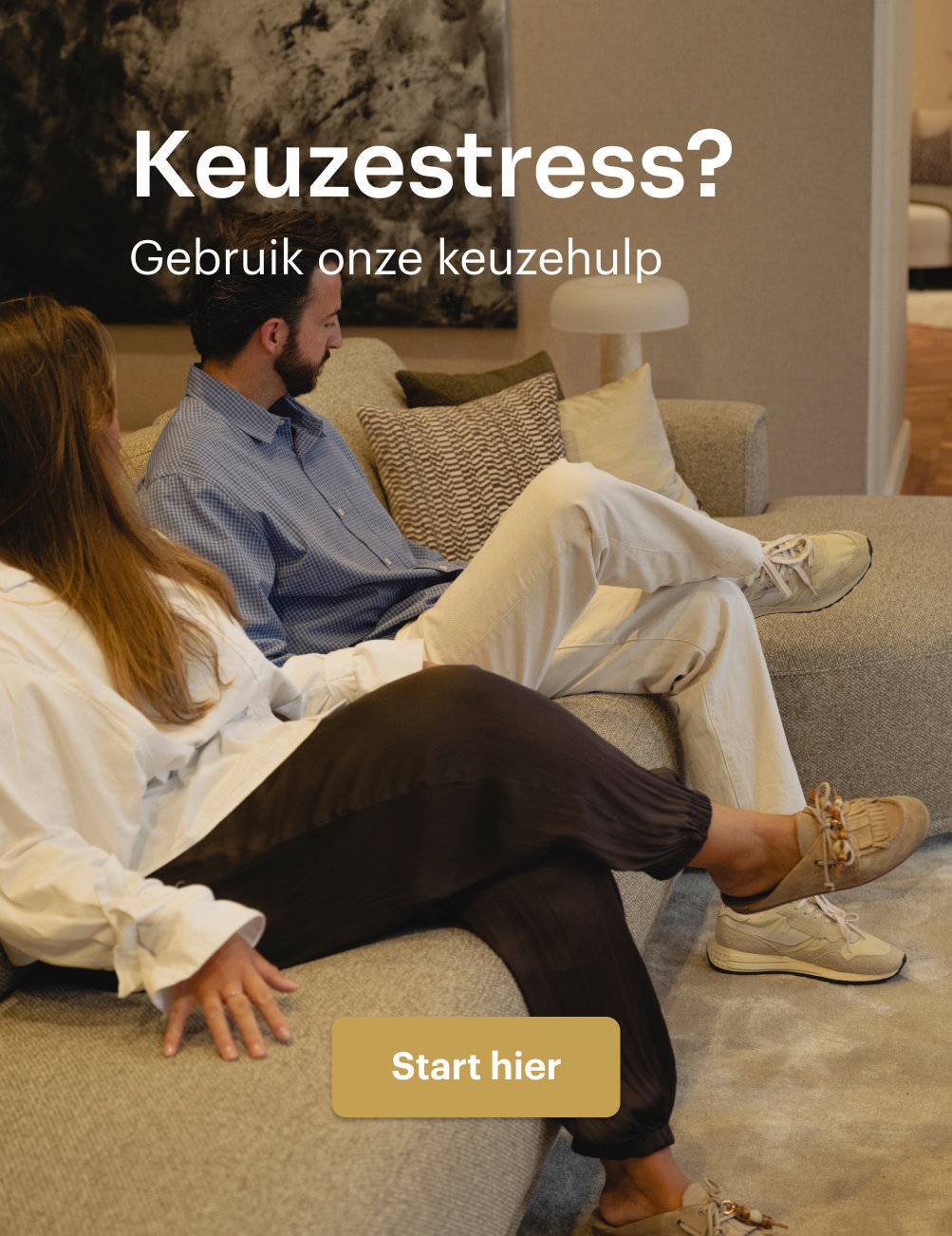 Hulp in de woonwinkels voor het kiezen van je ideale bank