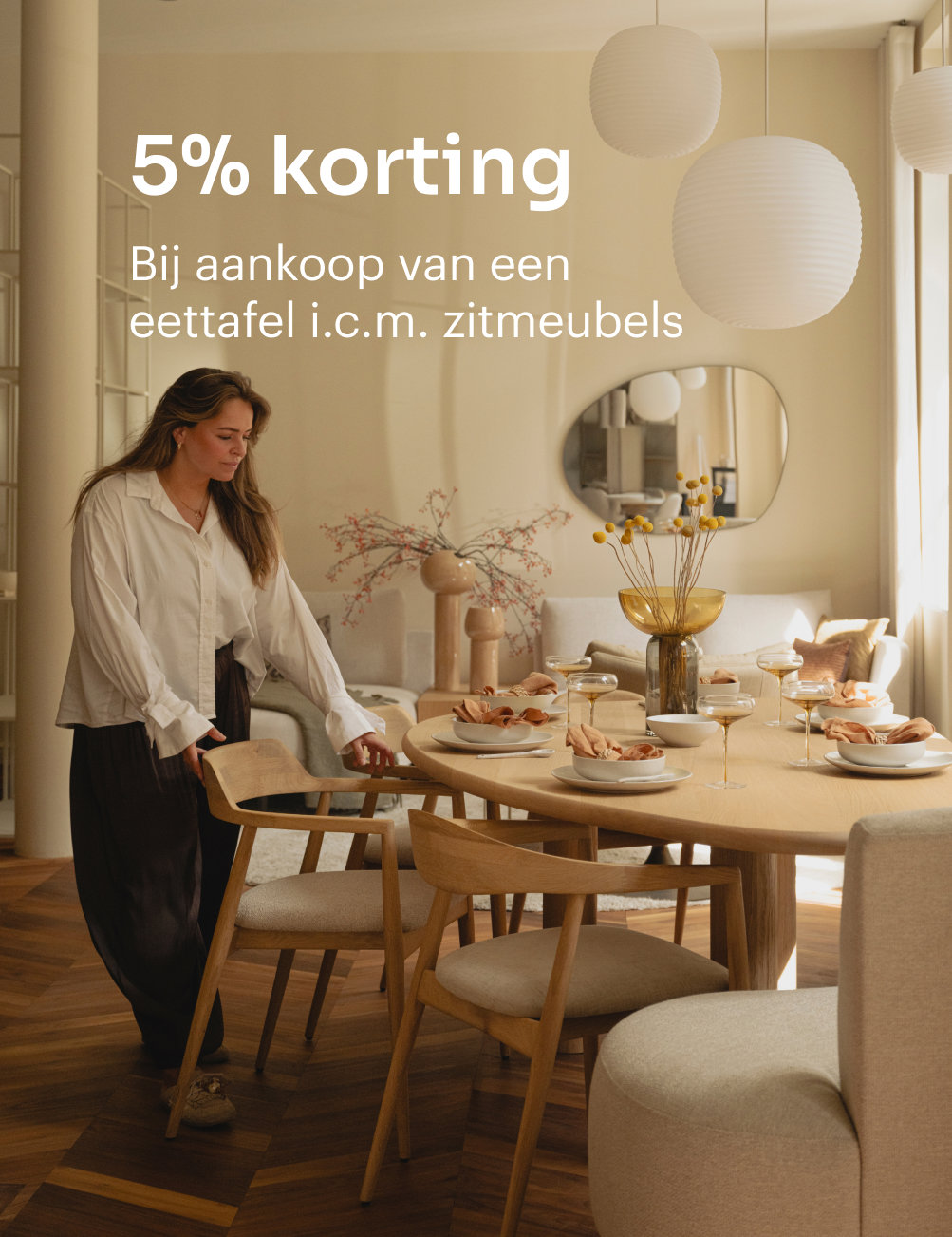 Korting op je eetkamerset met de Table du Sud combinatiekorting