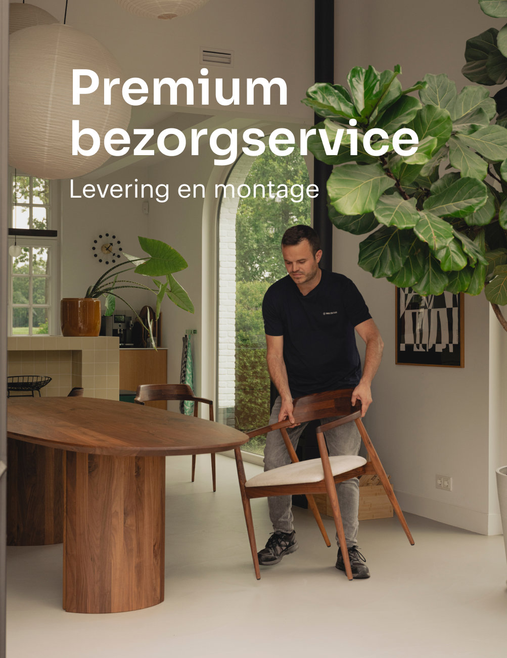 Bezorging en montage van Table du Sud bij de klant thuis