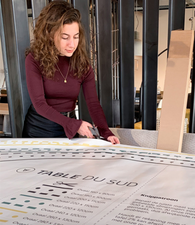 Knippatronen voor verschillende tafels van Table du Sud. Ontdek welke afmeting bij jou woning past.