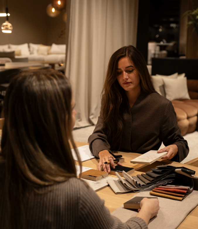 Proefstalen voor zitmeubels. Verschillende stoffen kleurstalen.