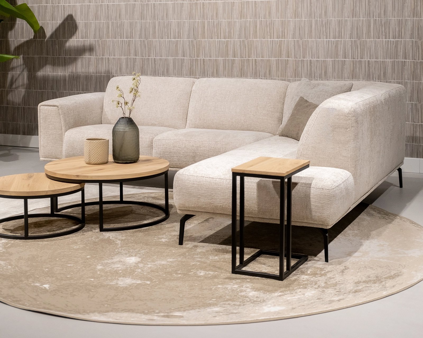 Moderne bank Storm in materiaal renegade - natural 01.