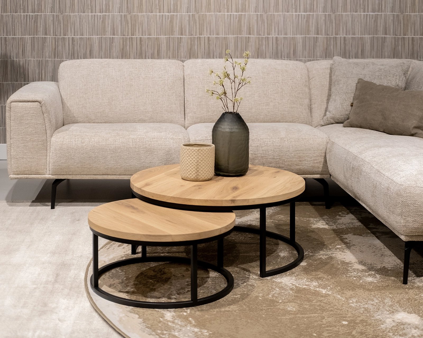 Moderne bank Storm in materiaal renegade - natural 01.