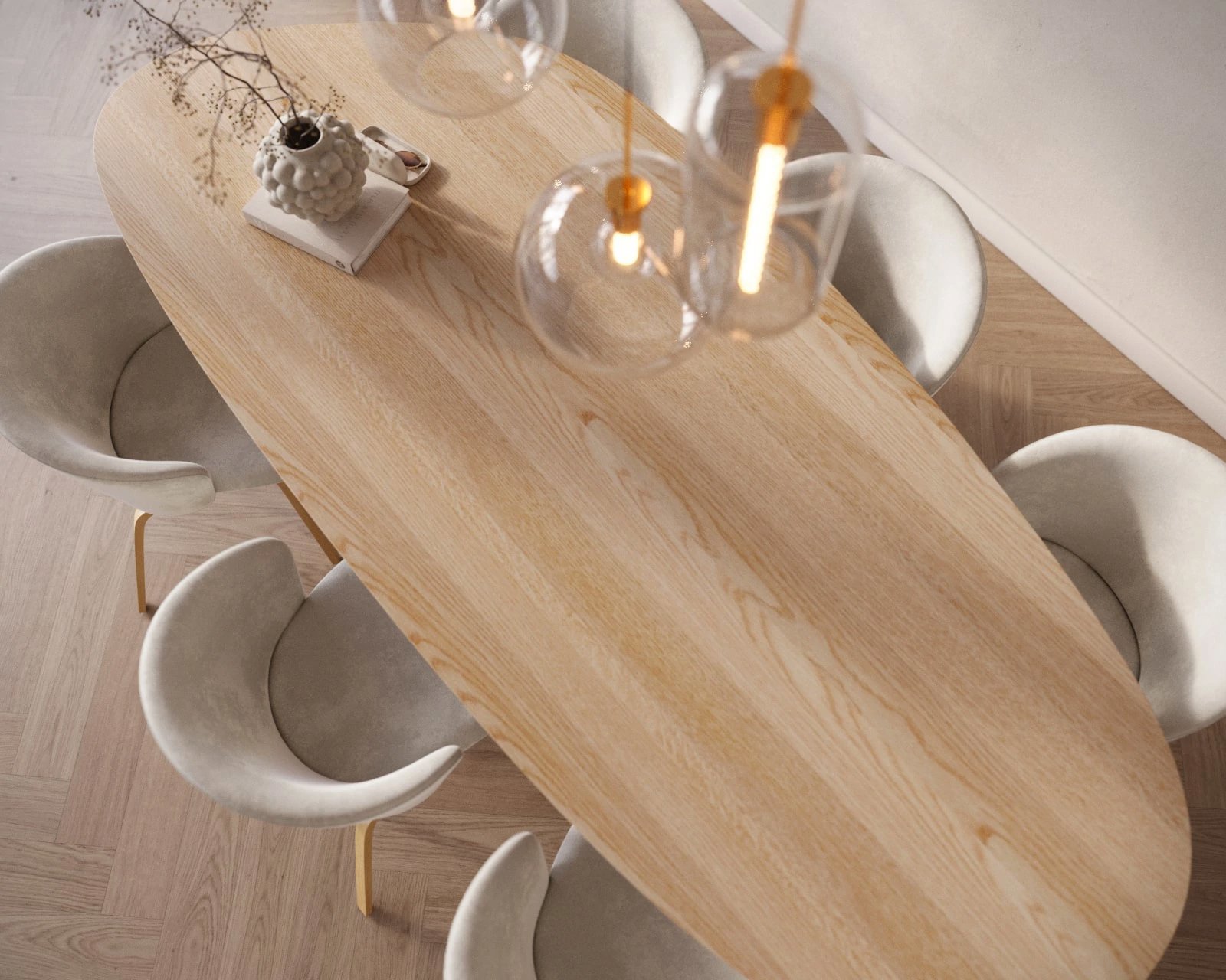 Table du Sud x Clairz Interior Design organische Leaf eikenhouten ...