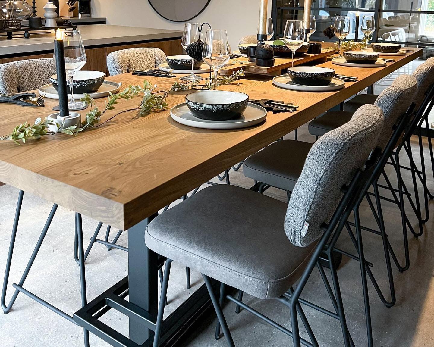 Eikenhouten designer bartafel Felix