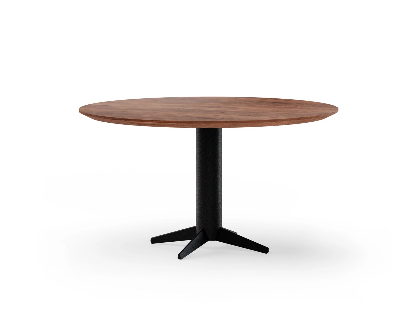 Ronde eettafel notenhout met onderstel Einaudi | Table du Sud