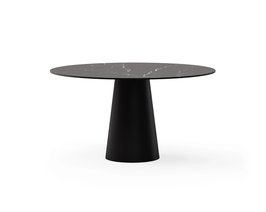 Keramische ronde eettafel met onderstel Qone | Table du Sud