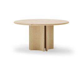 Ronde eettafel eikenhout met onderstel Quattro | Table du Sud