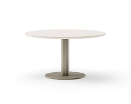 Ronde eettafel beton met onderstel ronde O-poot | Table du Sud