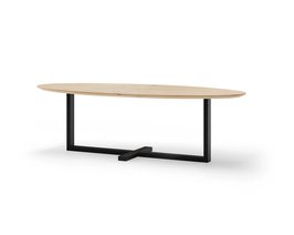 Ovale eettafel eikenhout met onderstel Felix | Table du Sud