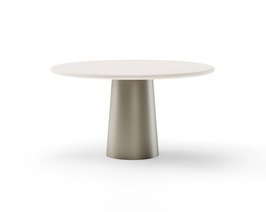 Ronde eettafel beton met onderstel Qone | Table du Sud