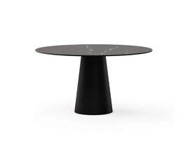Keramische ronde eettafel met onderstel Qone | Table du Sud