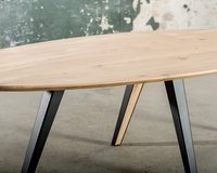 Ovale eettafel eikenhout met onderstel Eminent | Table du Sud