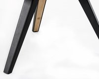 Ronde eettafel van eikenhout met een Savie onderstel poot | Table du Sud