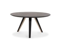 Ronde eettafel van eikenhout met een Savie onderstel | Table du Sud