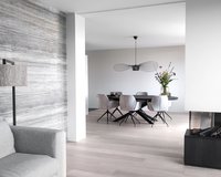 Ovale eikenhouten eettafel Gap. Mood #95 stoelen in juke - pearl.