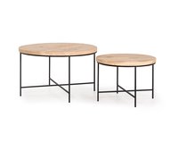 Eikenhouten_Salontafel_set