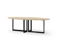 Ovale eettafel eikenhout met onderstel Marly | Table du Sud