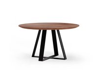 Ronde eettafel notenhout met onderstel Pizou 16 graden | Table du Sud