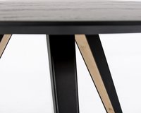 Ronde eettafel van eikenhout met een Savie onderstel | Table du Sud