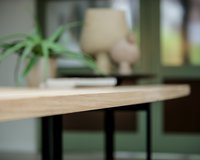 Ovale eettafel eikenhout met onderstel Marly | Table du Sud