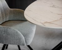 Golden white satin. Mila eetkamerstoel in Silent - 60.