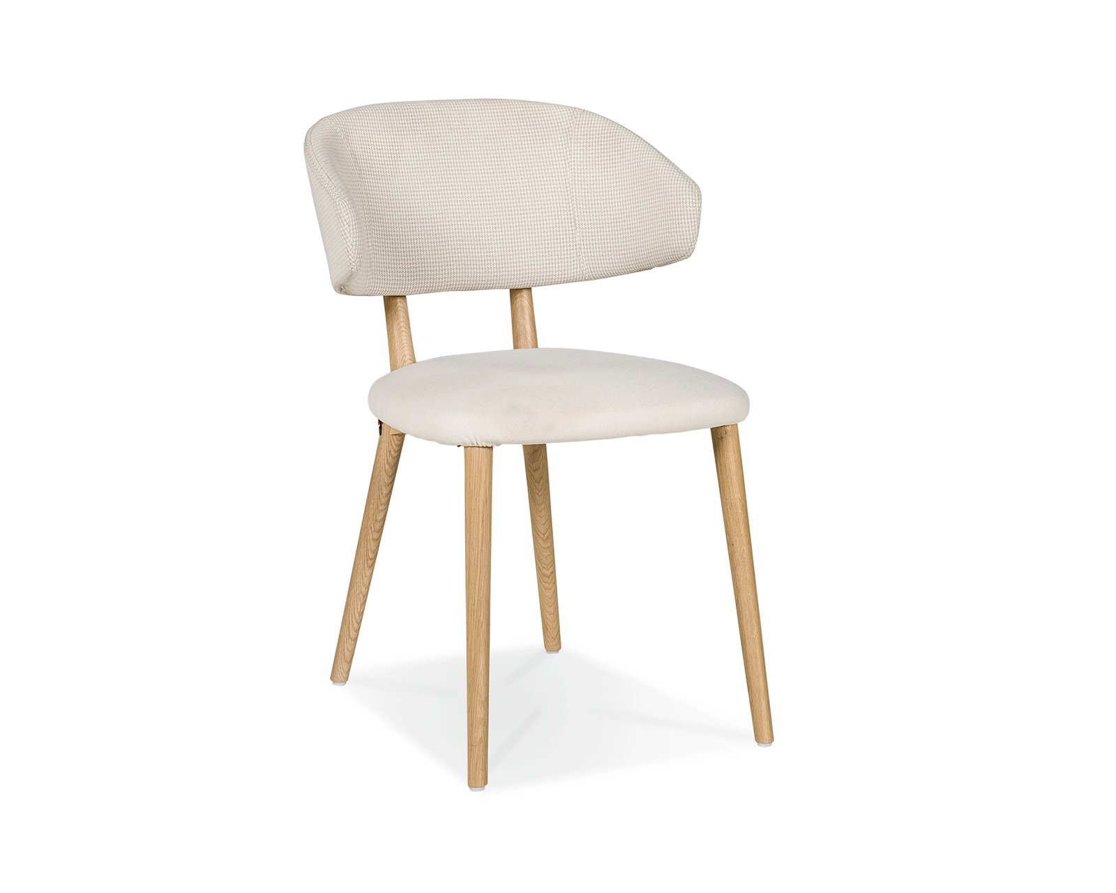 Eetkamerstoel Toro van Table du Sud met grijze bekleding en een licht houten onderstel