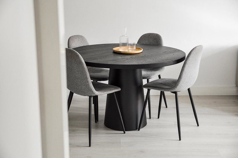 Ronde Eettafel 50/60/70/80/90cm Mdf Top Kleine Keuken Moderne Eetkamer Meubels Groot Voor 4-6 Personen Vrijetijdstafel Woonkamertafel(Size:50cm Ronde Eettafel 50/60/70/80/90cm Mdf Top Kleine Keuken Moderne Eetkamer Meubels Groot Voor 4-6 Personen Vrijetijdstafel Woonkamertafel(Size:50cm