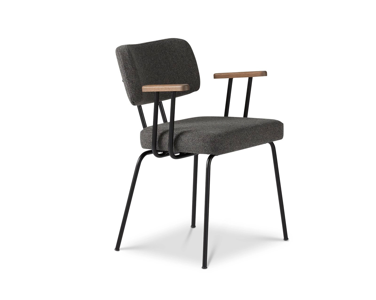 Ted-New-Wool-Antracite,-arm-tabacco,-frame-zwart