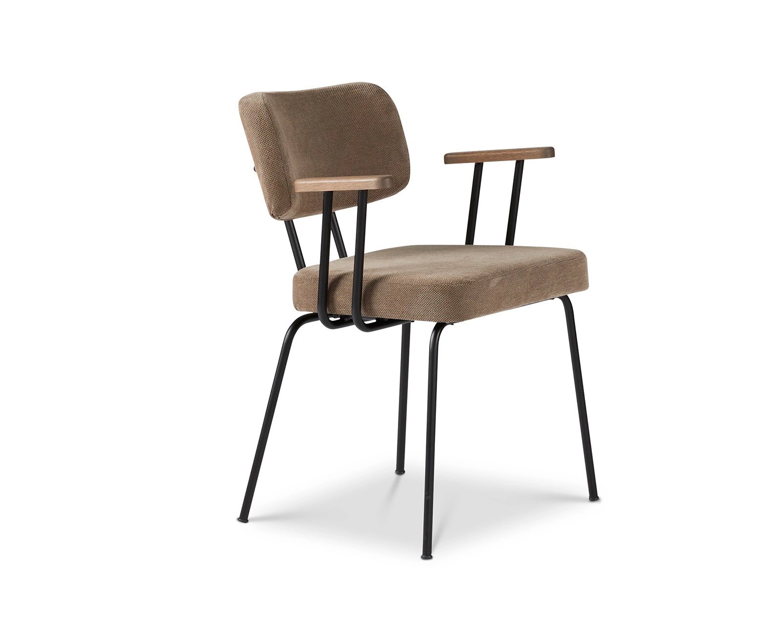 Ted-Portofino-Brown,-arm-tabacco,-frame-zwart-Dyyk